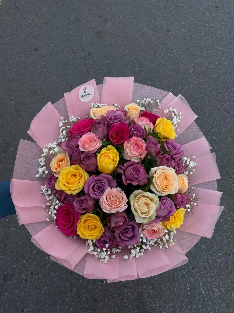 Rainbow Rose Bouquet