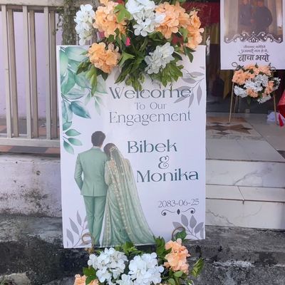 Sunshine Floral Welcome Board