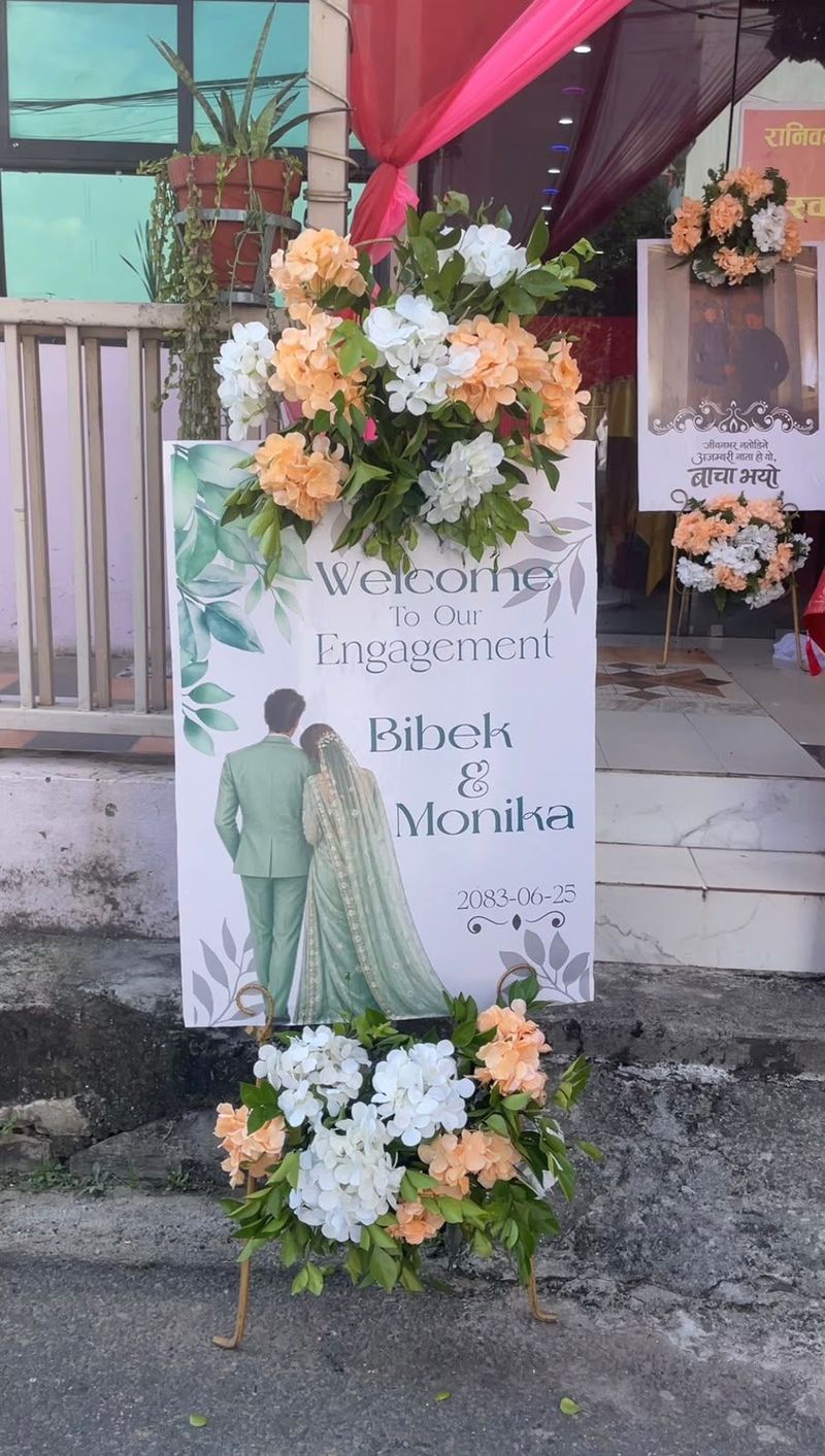 Sunshine Floral Welcome Board