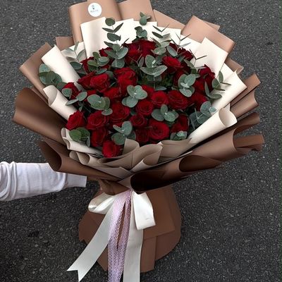 50-Stem Red Rose Premium Bouquet