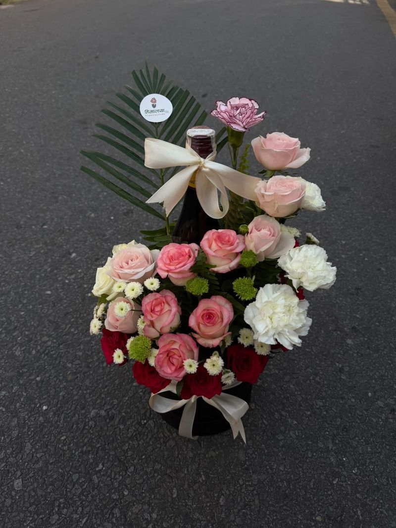 🌹 Mixed Rose, Carnation & Big Master Gift Set ( For Him )
