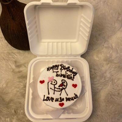 White Forest Bento Cake