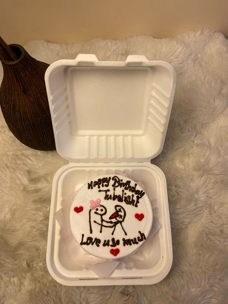 White Forest Bento Cake