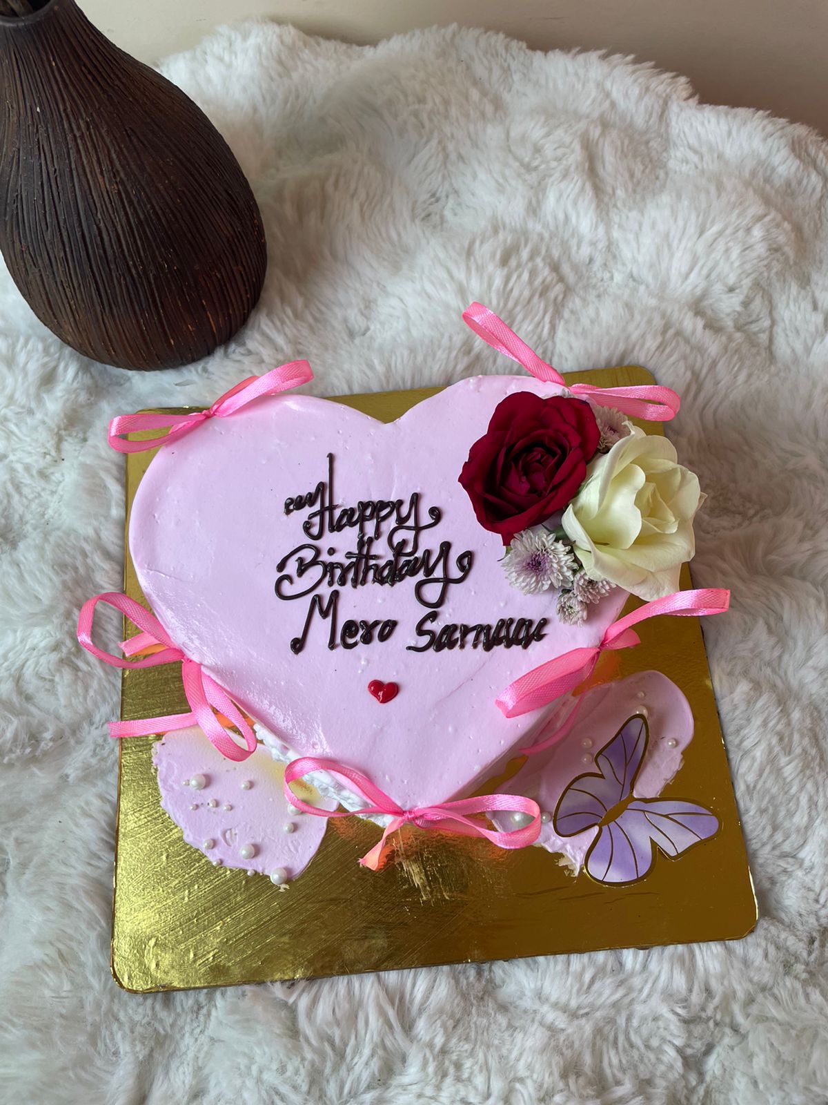Love Celebration Cake A beautifully crafted heart-shaped pound cake with a soft, rich, and delicious texture, perfect for expressing love and making special occasions memorable.