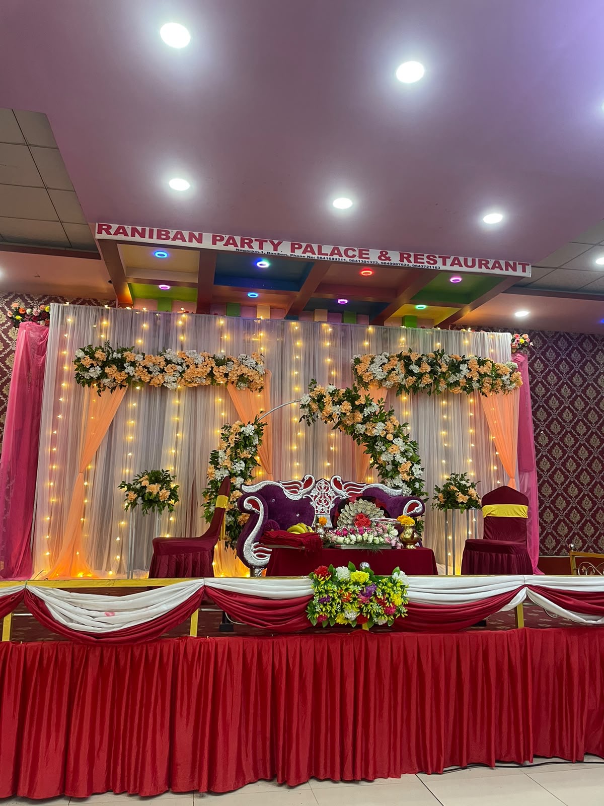 Perfect for weddings, engagements, receptions, and cultural celebrations, this stage decoration creates an attractive focal point for ceremonies, guest gatherings, and memorable photographs.