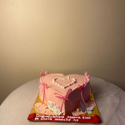 Sweetheart Vintage Pink pound  Cake