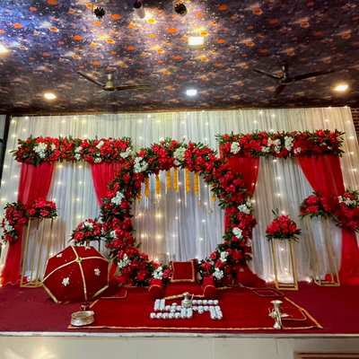 Grand Circular Floral Celebration Stage