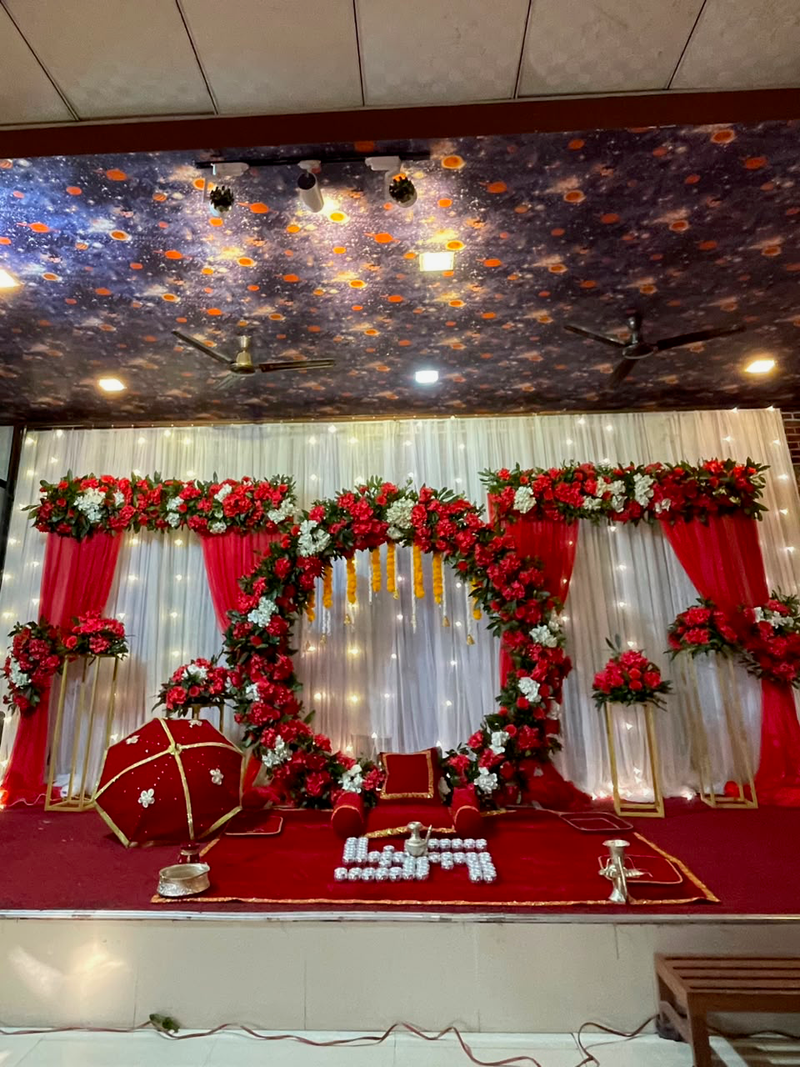 Grand Circular Floral Celebration Stage