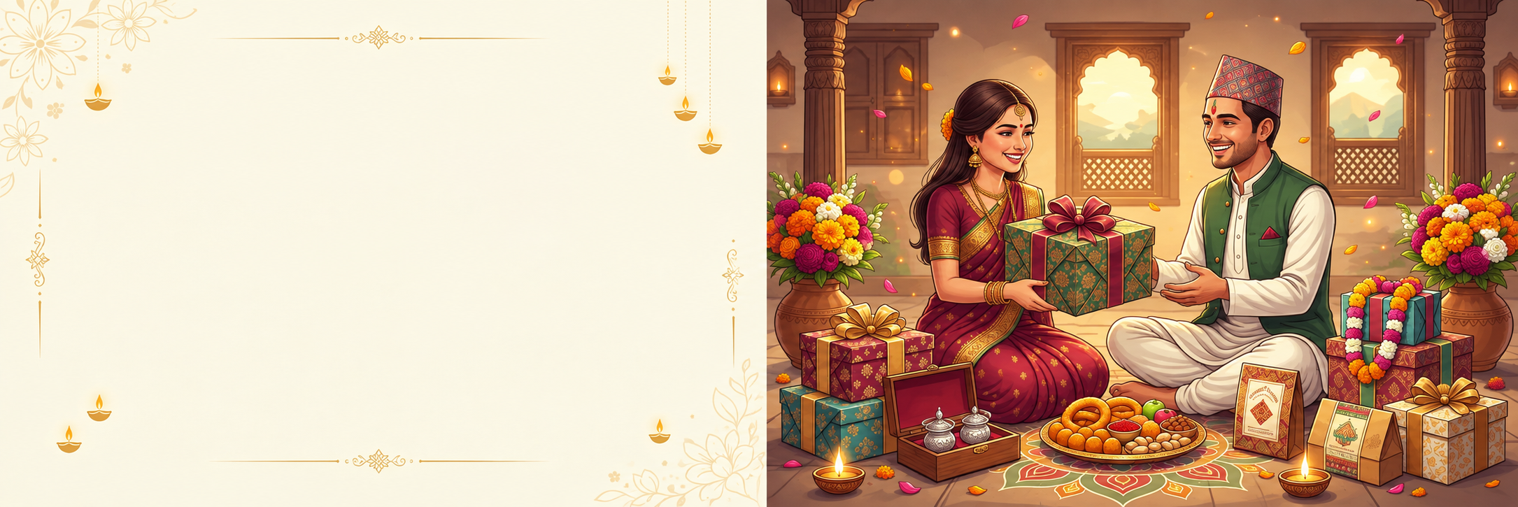 Light Up Tihar with Flowers