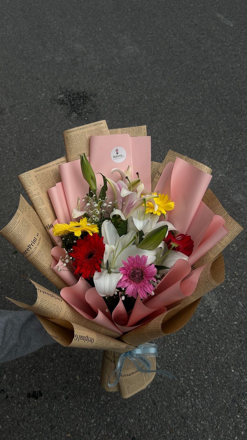 Lily Mixed Gerbera Bouquet