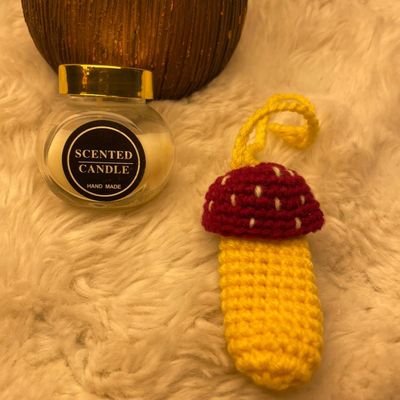 Scented Candle & Mushroom Keyring