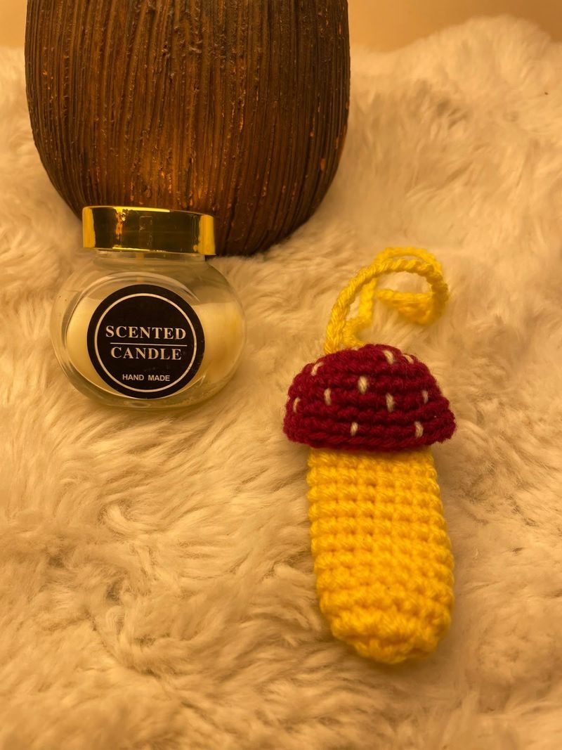 Scented Candle & Mushroom Keyring