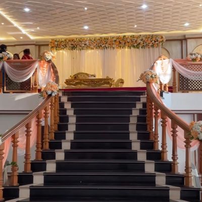 Elegant Grand Staircase & Pathway Floral Decor