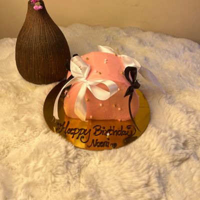 Blush Ribbon Birthday Cake
