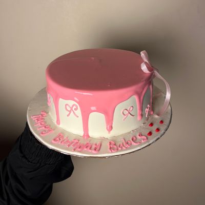 Pink Drip Birthday Cake- 1 pound 