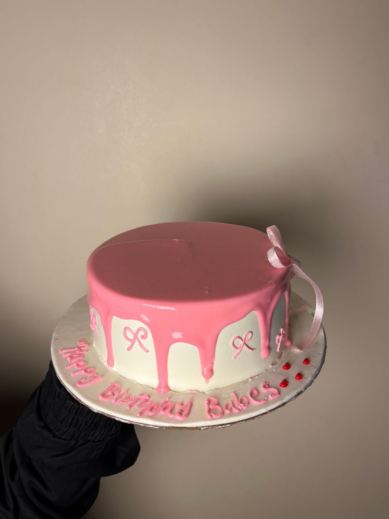 Pink Drip Birthday Cake- 1 pound 