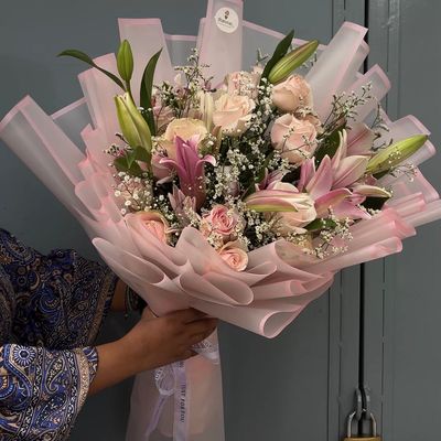 Blush Lily Rose Bouquet