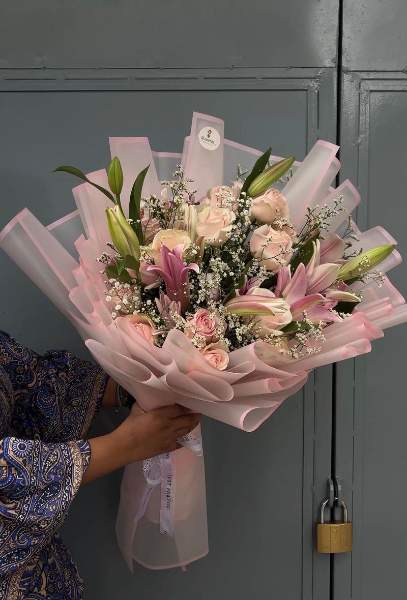 Blush Lily Rose Bouquet