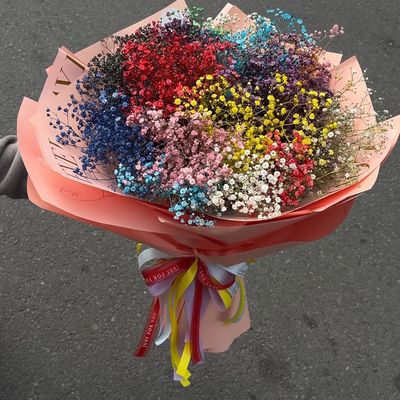 🌸 Colourful Gypsy Bouquet (Baby’s Breath Bouquet)