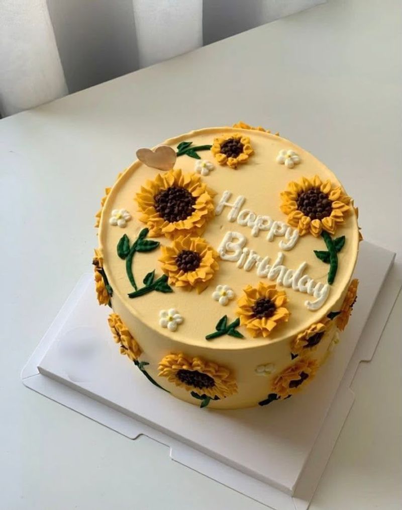 Pound Sunflower Vintage Cake