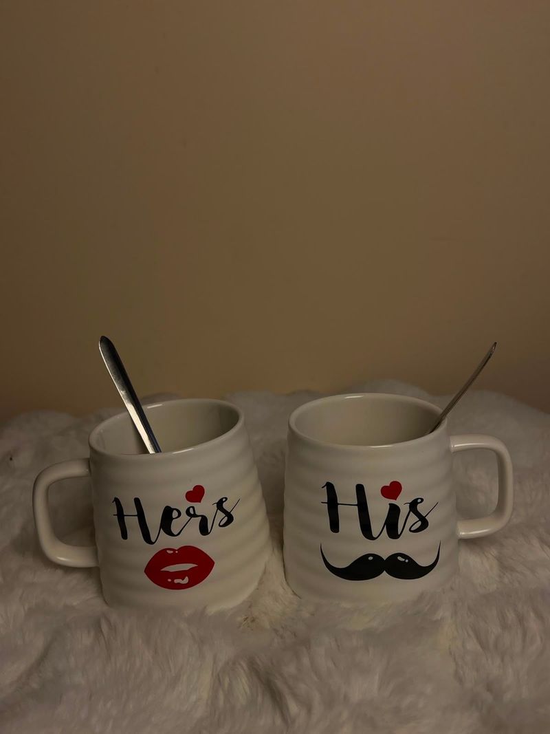 His & Hers Ceramic Couple Mug Set