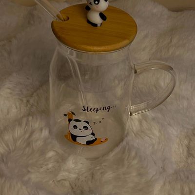 Lazy Panda Glass Mug