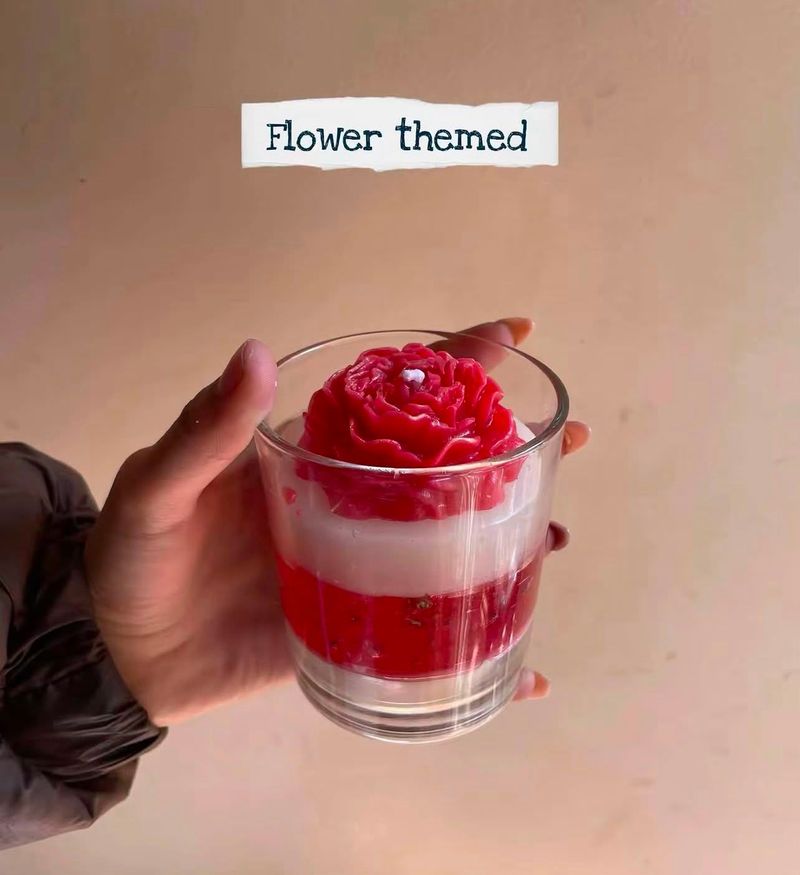 Crimson Bloom Candle 🌹🕯️