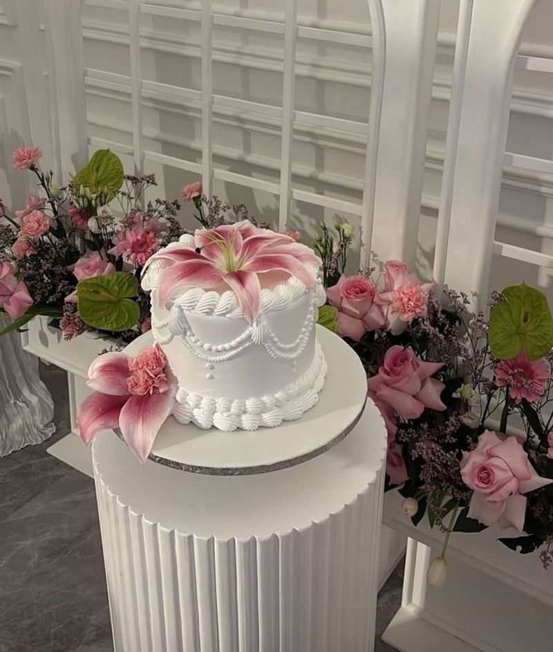 Enchanted Blueberry Blossom Cake
