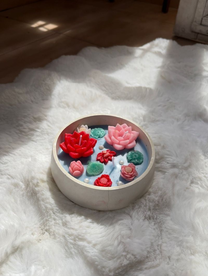 Blooming Gardenia Floral Candle Bowl