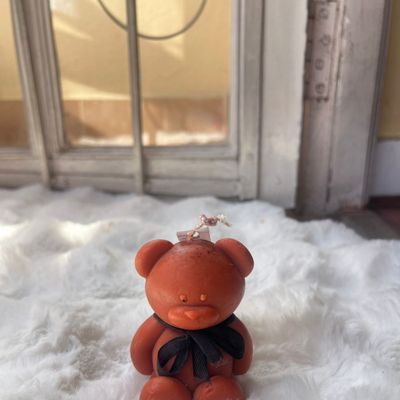Cuddle Bear Artisan Sculpted Candle