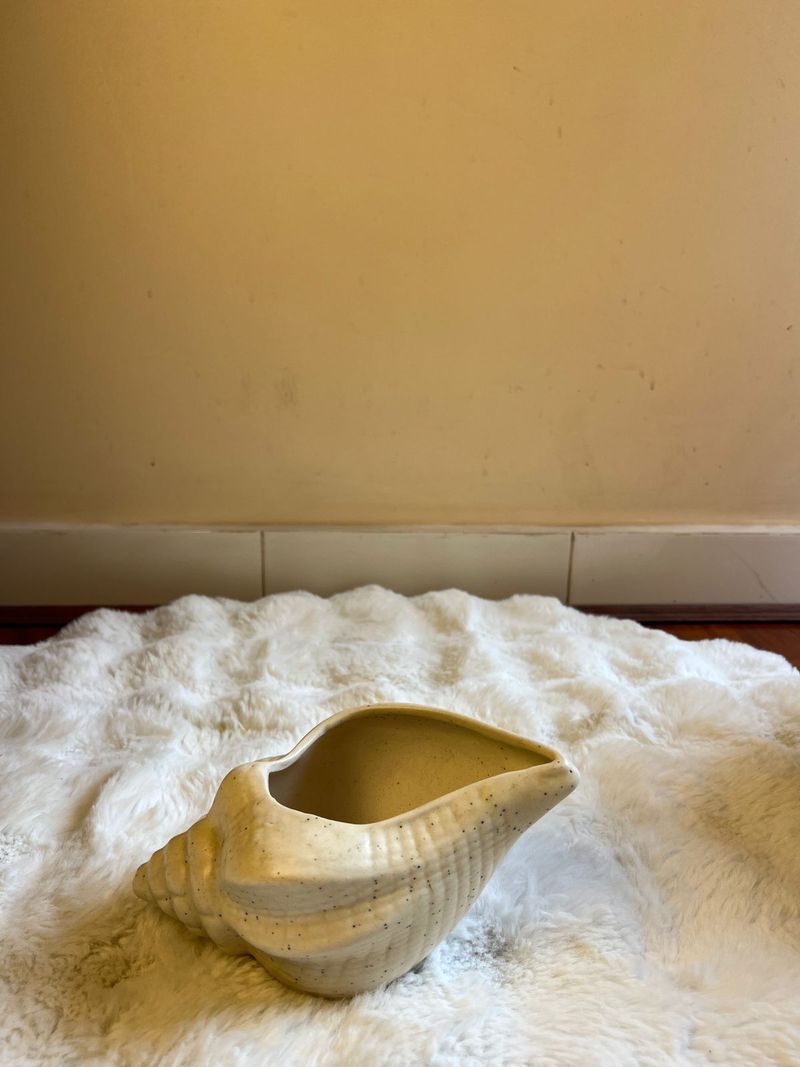Matte Ceramic Seashell Planter