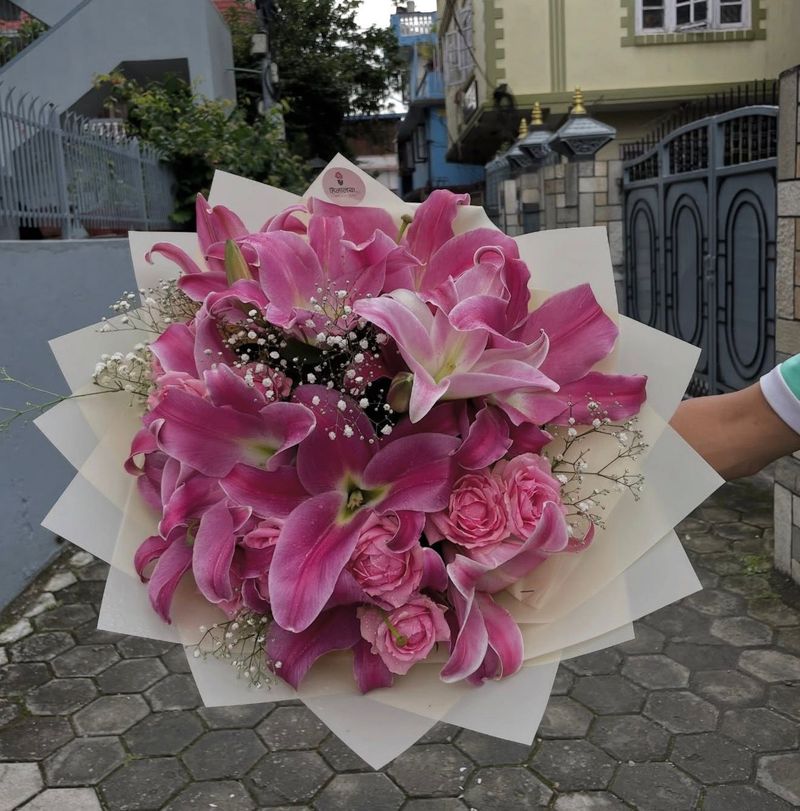 Graceful Pink Lily Arrangement