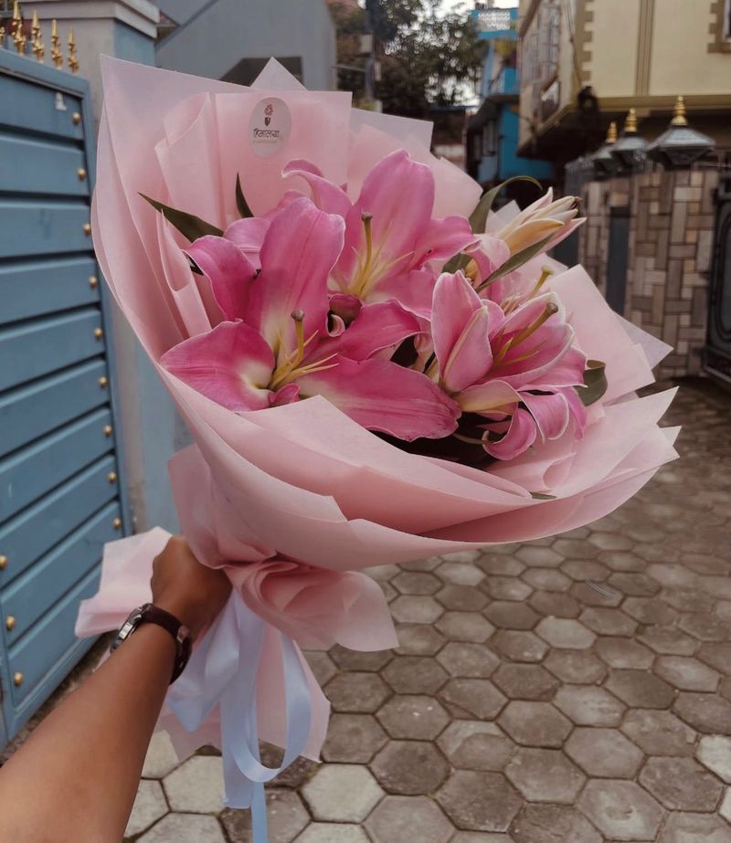 Blushing Meadows Lily Bouquet