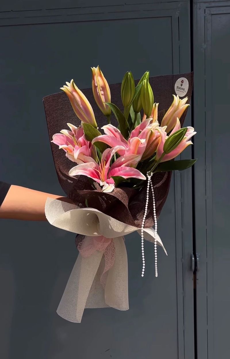 Pink Radiance Lily Bouquet