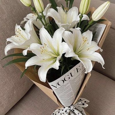 Classic White Lily Bouquet