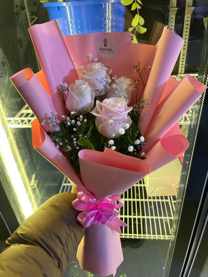 The Petite Pastel Rose Bouquet (4 Stems)