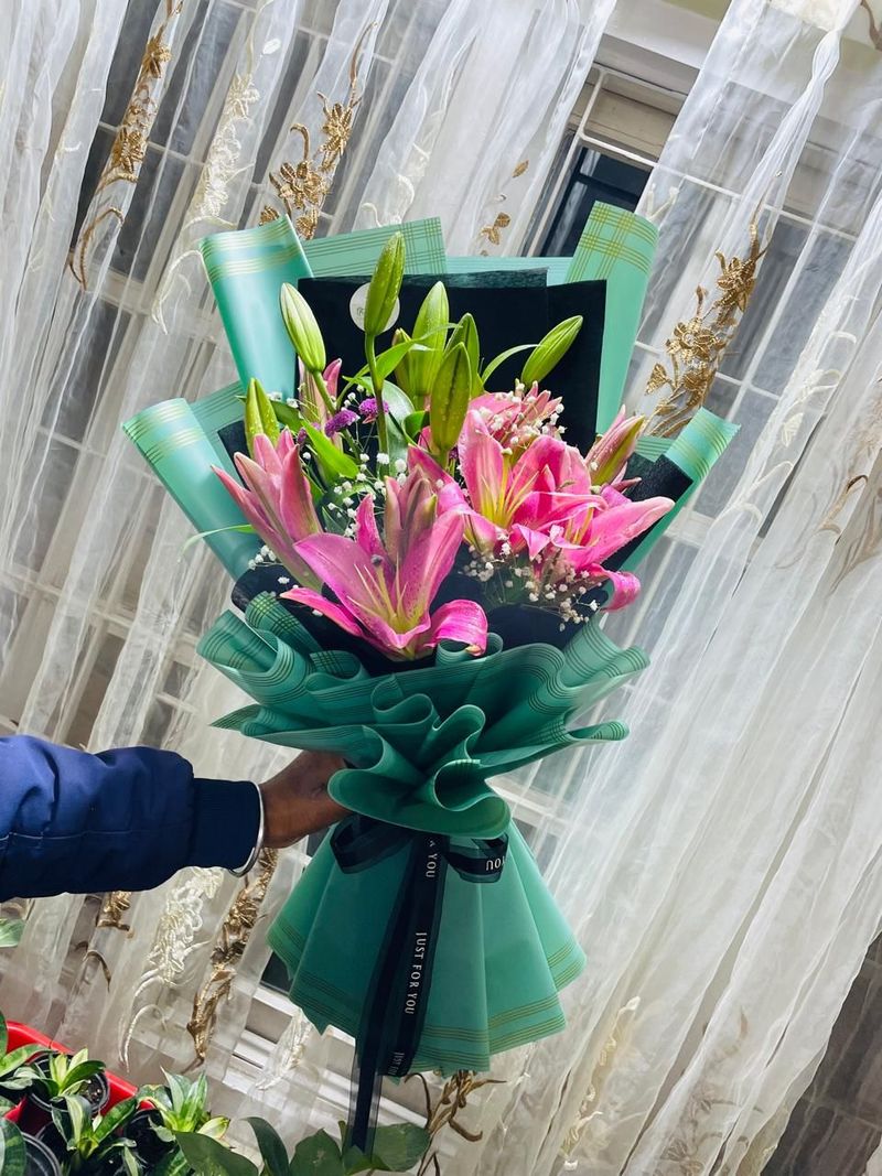 The Delicate Pink Lily Arrangement