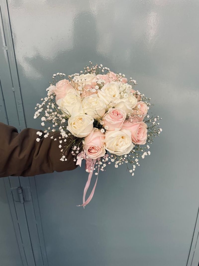 The Grand Pastel Pink & White Rose Arrangement