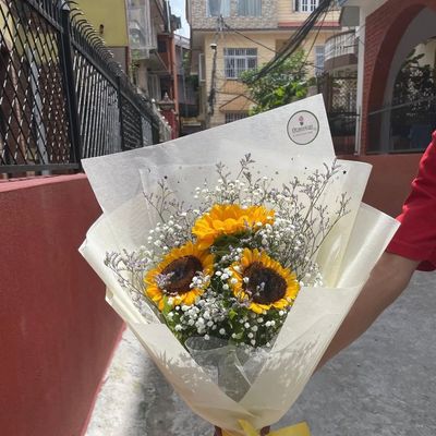 Triple Sunshine Hand-Tied Bouquet
