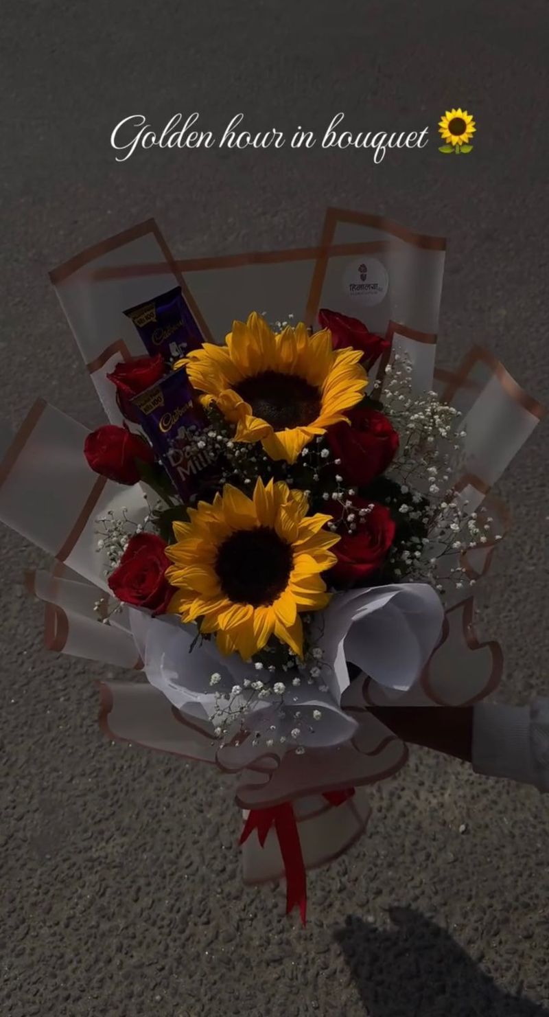 Sunny Smiles & Cadbury Sweetness Bouquet