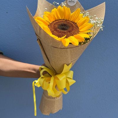 Single Stem Sunshine Sunflower Bouquet