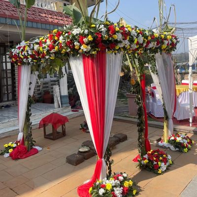 Royal Fusion 50/50 Natural & Artificial Mandap Decoration