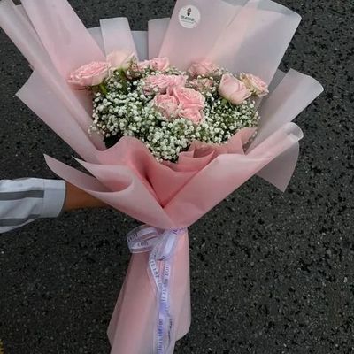 15 Enchanting Pastel Pink Rose Bouquet