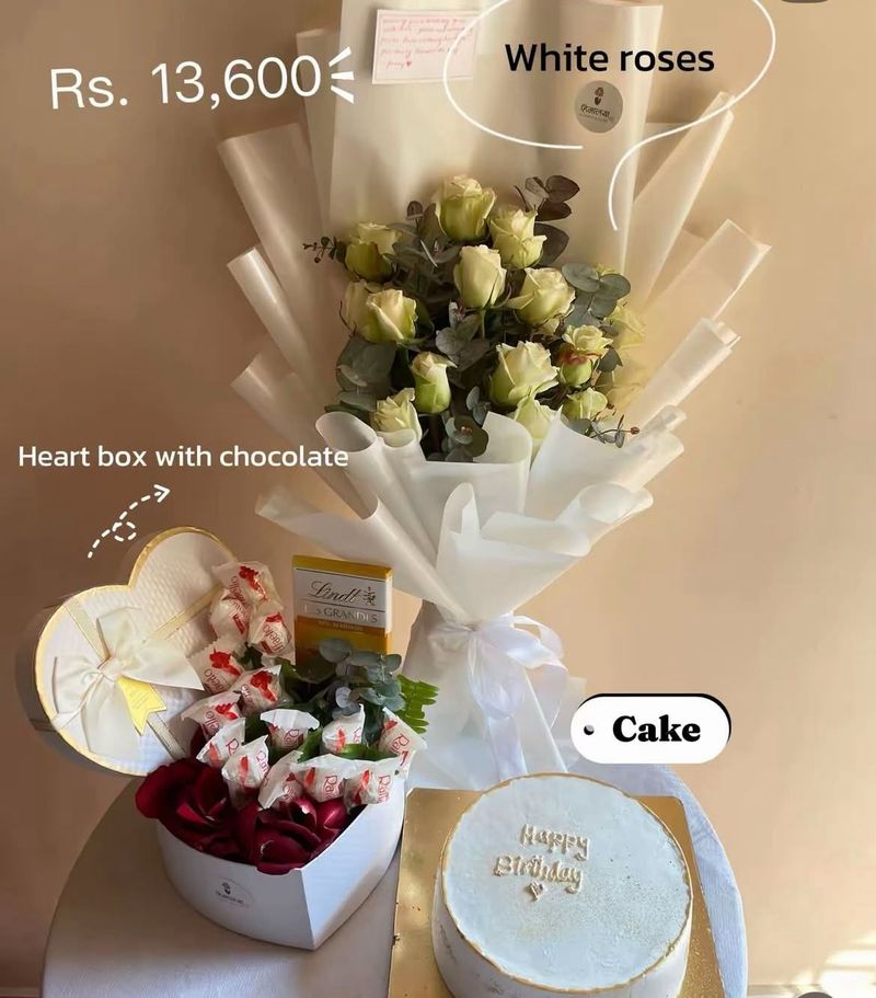 White Rose Sweet Surprise Combo