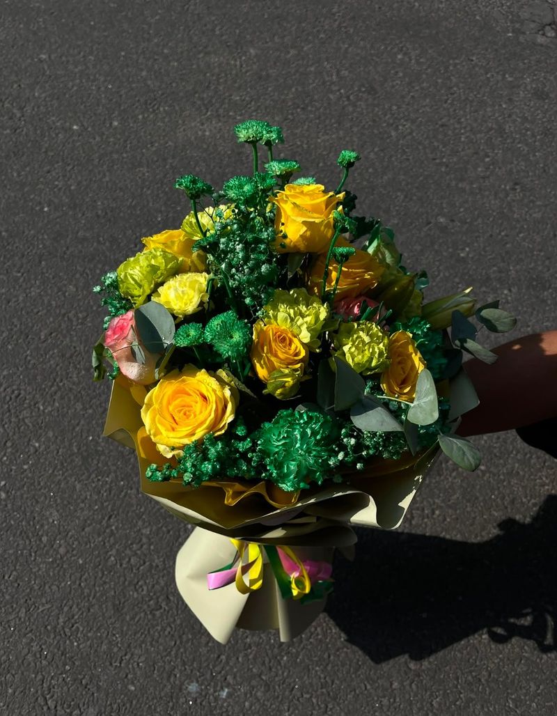 Green & Yellow Bloom Bouquet