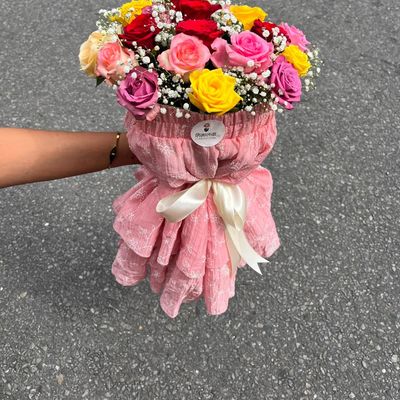 Skirt Wrapped Rose Bouquet
