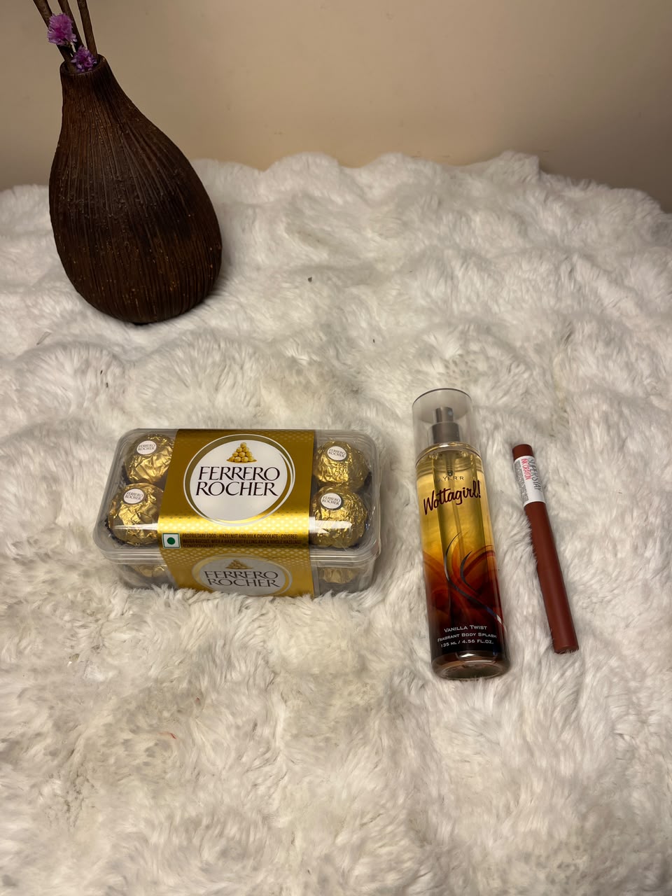 The perfume fragrance, lipstick shade, and packaging may vary based on availability while maintaining the same quality and premium gifting experience.