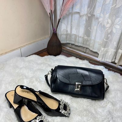 Chic Black Bag & Footwear
