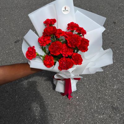 15 Red Carnation Bouquet
