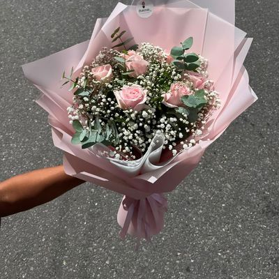 Delicate Pastel Pink Rose Bouquet